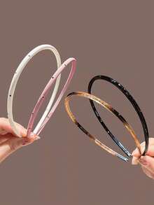 Bộ 4 chiếc băng đô mỏng đính đá cho nữ, thiết kế răng cưa chống trượt, phụ kiện tóc đa năng dùng hàng ngày, thường ngày, dự tiệc, đi biển, du lịch, tạo kiểu tóc, rửa mặt/tóc, trang điểm, trang trí trang phục, phù hợp cho mùa xuân, hè, thu, đông, du lịch, sinh nhật. - Nhiều màu - Xem 3