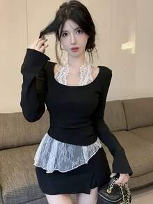 Women Tops - Black - View 3