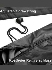 Outdoor Thick Beach Sunshade Umbrella Cover, Large Opening Patio Sun Umbrella Long Protective Cover, Anti-UV Anti-Rain Anti-Dust Protective Sleeve For Patio Umbrella - Black - View 7