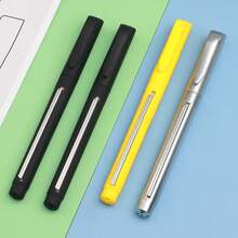 Interessanter selbstständiger Schiebetintenstift - kreatives, einzigartiges Büro- und Prüfungsschreibwerkzeug, mit einziehbarem Kugelschreiber und einziehbarem Memo-Stift, geeignet für versteckte Notizbücher, 0,7 mm Feinspitze, Blautinte-Nachfüllung, Metallklipp-Stift, mit abnehmbarem Papier, kann zum Kopieren von Lernnotizen verwendet werden - A - Übersicht 5