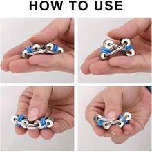 1/2/5pcs Stress Relief Chain, Anti-Pressure Keychain, Rotating Disc, Flip Chain, Office Desk Pressure Relief Toy, Birthday Party Small Gift - Multicolor - View 4