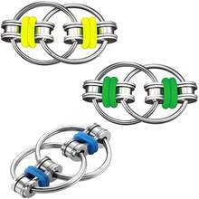 1/2/5pcs Stress Relief Chain, Anti-Pressure Keychain, Rotating Disc, Flip Chain, Office Desk Pressure Relief Toy, Birthday Party Small Gift - Multicolor - View 5