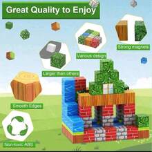 Bộ xếp hình nam châm 28/48/64/100 mảnh - Đồ chơi xếp hình khối lập phương, Đồ chơi giáo dục STEM kích thích giác quan cho bé trai và bé gái từ 3 tuổi trở lên, Đồ chơi sáng tạo giúp bé học tập và vui chơi, Bộ trò chơi lắp ráp DIY, Quà tặng sinh nhật/ngày lễ (Nhiều màu) - Nhiều màu - Xem 8