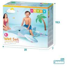 Intex Delfín Hinchable acuático, colchoneta para Piscina con 2 Asas, 175x66 cm - B - Ver 3