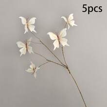 5 cành cây khô nhân tạo có hình bướm, dùng trang trí cửa sổ và sân vườn, hình bướm 3D sống động như thật. - Nhiều màu - Xem 34