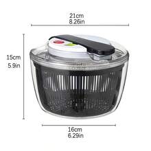 1pc, 3L Capacity Kitchen Gadget Set, Includes Fruit Filter, Vegetable Washer & Dryer, Salad Spinner, Fruit Basket, Fruit Skimmer, Lettuce Dryer, Strainer, Drying Rack, Kitchen Tools, Practical Kitchen Utensils, Easy One-Hand Press Cover - 3L - View 9