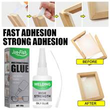 JUE FISH 50g High Strength Multifunctional Glue - Welding-Grade High-Strength Bonding, Oily Formula, Quick Curing, Waterproof, Heat-Resistant, Long-Lasting Durability, Suitable For Gluing Wood, Rubber, Metal, Ceramics, Glass, Acrylic And Plastic - A - View 4
