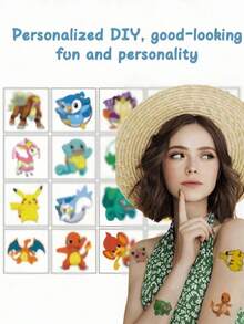 20张DIY贴纸（5x5厘米），超级可爱！可以贴在任何地方——非常适合生日派对、角色扮演或日常使用。部分图案带有隐藏花纹！ - 彩色 - 查看 8