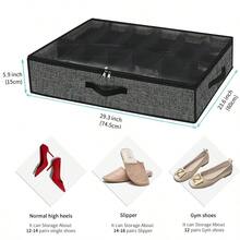 Bộ 2 túi đựng giày bền chắc đặt dưới gầm giường, chứa được đến 12 đôi, giải pháp sắp xếp giày dép dưới gầm giường với cửa sổ trong suốt, thông thoáng tốt. - Nhiều màu - Xem 2