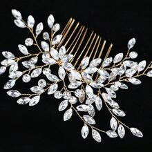Lược cài tóc pha lê thủ công thanh lịch, phụ kiện tóc cô dâu cho đám cưới. - Nhiều màu - Xem 6