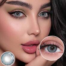 This 3D Little Devil Invisible Comes With A Cat-Shaped Invisible Contact Lens Case, Tweezers For Removal, Portable Outdoor Daily Use Accessories, Holiday Gifts, Special Items For Christmas Role-Playing, Makeup Parties, Christmas-Themed Items, Suitable For Daily Wear, Suitable For Holiday Parties, Cosplay Masquerades, Selected Halloween Gifts, Props To Enhance The Christmas Atmosphere, Birthday And Holiday Gifts. - 藍色 - 查看 1