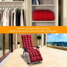 67x22in Chaise Lounger Chair Cushion Tufted Soft Rocking Seat Deck Pad Outdoor - As Pic - View 7