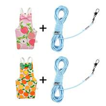 1pc Flight Leash + 1pc Bird Outfit, Ultra-Light Bird Leash Set, Fashionable Cute Cartoon Bird Diaper Pants Clothes, No Foot Damage, Dedicated Bird Walking Flight Leash, Diaper Flight Suit, Suitable For Bird Outdoor Dressing And Flight Use - View 4