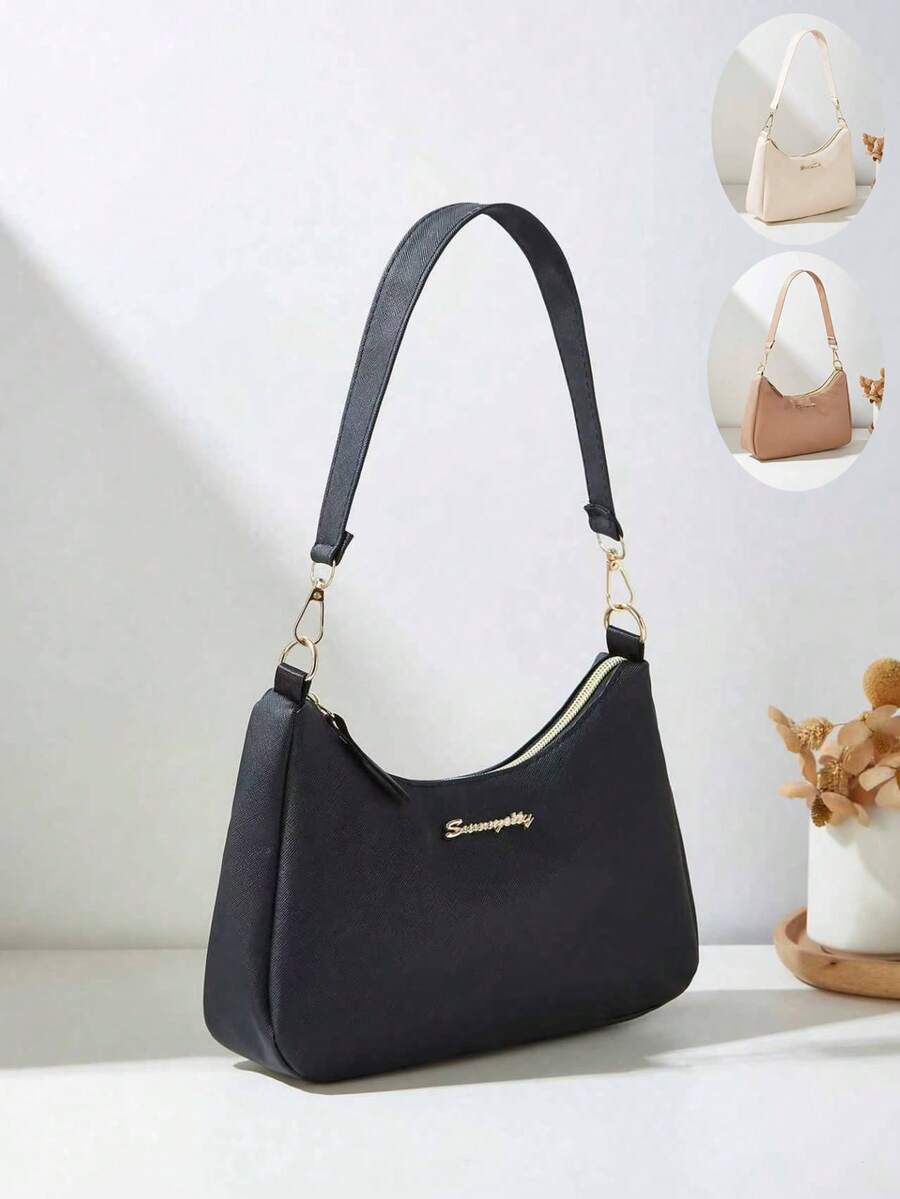 时尚女士腋下包、单肩包、法棍包 - 彩色 - 查看 1