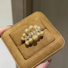 18K镀金不对称法式复古女王戒指（女士款） - 金色 - 查看 5