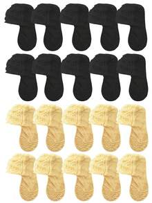 chuanwa（2） 1/5/10 Pairs Of Women's Lace Transparent Lolita Invisible Spring And Summer Thin Non-Slip Short Ankle Socks - Multicolor - View 9