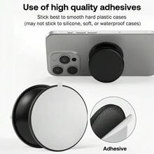 可爱硅胶纯色圆形马卡龙色软胶可折叠伸缩手机支架，适用于智能手机，兼容、安卓系统，生日礼物，送给家人朋友的礼物，推拉式手机支架，手机配件，春季粉彩复活节派对礼物 - 彩色 - 查看 6