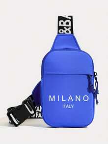 And Personalized New Men's Milan Printed Chest Waist Bag, Convenient For Carrying, Shoulder Mobile Phone Bag, Casual And Versatile Commuting Crossbody Bag - Multicolor - View 15