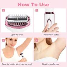 4-In-1 Women's Electric Shaver Set, Includes Electric Epilator, Bikini Trimmer, Eyebrow & Facial Hair Remover, Rechargeable & Portable, Gentle Care For Face, Legs, Perfect Gift For Women - Standard Model - View 6