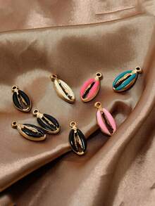 10个/20个/50个/100个随机混合3D珐琅贝壳吊坠配件，DIY项链手链耳环手工小饰品配件 - 鉗子 - 查看 3