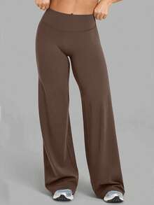 YZMJAFU Quần legging dài màu trơn dành cho nữ, thiết kế cạp cao, mềm mại và thoải mái, giúp thon gọn vóc dáng, phù hợp cho chạy bộ, tập thể dục, yoga và các môn thể thao khác vào mùa xuân. - Cà phê nâu - Xem 10