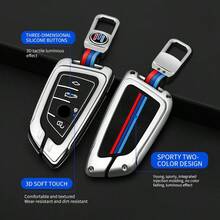 Ốp chìa khóa xe hơi hợp kim kẽm, 3 hoặc 4 nút, dành cho BMW X1, X3, X4, X5, F15, X6, F16, G30 dòng 7, G11, F48, F39, 520, 525, 118i, 218i, 320i, phụ kiện nội thất xe hơi. - Kiểu lưỡi dao - Xem 3