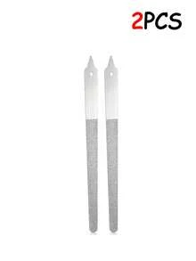 4PCS Convenient Household Stainless Steel Double-Sided Emery Polishing Strip Nail File Polishing Strip - A Special Tool For Manicure And Nail Repair(2/1pc) - Multicolor - View 8