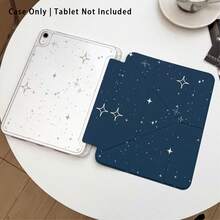 Starry Night Sky Pattern Acrylic Crystal Tablet Protective Case With Stand, Compatible With Samsung A9/A9+/S9/S9FE/A11/A11+/S11/S10 FE/S10 FE+/S10 Lite, A16 2025, Air 11/13, M3 2025, Mini 7 A17, Pro 2024, Air 11/13, M2 2024, Pro 11/13, M4 2024, Pro 12.9, 7/8/9 Gen, 10.2, 10 Gen, 10.9, Air 4/5/6/7/8, 10.9, Pro 11, 4/5/6 Gen, Mini 6, Se 11, Honor, Matepad Se 11, , - Multicolor - View 2