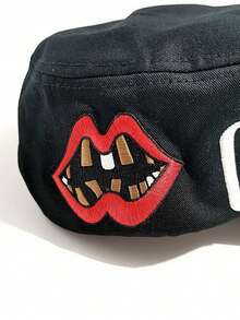 1 pieza Gorra de béisbol casual de calle de poliéster con bordado de color contrastante, sombrero de hip hop, para verano, playa, vacaciones - A - Ver 6