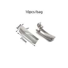 10个/包 不锈钢叶子、树、三叶草、菱形耳钩，简约时尚不褪色耳环配件，DIY珠宝制作耳环组件 - 附吊耳釘 - 查看 17