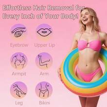 [Bộ quà tặng phiên bản giới hạn] 1 Máy tỉa lông điện hai đầu dành cho nữ, pin lithium sạc lại được, chống nước IPX7, sạc USB, đa chức năng dùng để tỉa lông vùng bikini và cạo lông mặt, tay và chân, quà tặng lý tưởng cho Ngày của Mẹ. - Nhiều màu - Xem 7