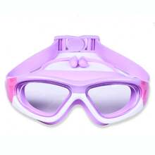 高清儿童泳镜，男女通用，防雾大镜框泳镜，舒适硅胶材质 - 彩色 - 查看 15