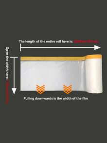 1 Roll Furniture Dust Cover, Thick Plastic Dust Proof Wrap, For Home Decoration, Prevents Dust Settling, Suitable For Covering Sofa, Bed, Dining Table, Coffee Table, Windproof & Waterproof - Clear - View 3
