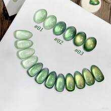 MIANEL 12ML 夏季美甲星竹绿系列猫眼凝胶指甲油 2026 陶瓷玻璃珠猫咪磁性凝胶指甲油 沙龙特供 蓝色美甲 绿色美甲 白色美甲 UV灯美甲用品 - 彩色 - 查看 5