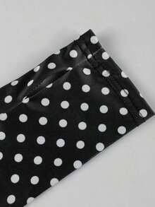 Women's Casual Graphic Print "Girl" Zip-Up Hoodie And Pants Set, Street Style Sporty Long Sleeve 2-Piece Outfit, Suitable For Party And Gathering Wear, Autumn - 黑色波點 - 查看 7