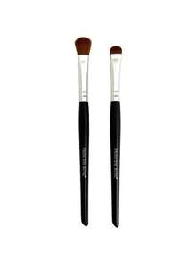 Princess Rose 2件套眼部化妆刷套装 - 柔软蓬松的眼影刷和专业的遮瑕高光刷，合成刷毛，用于精准眼妆、晕染和轮廓修饰 - 黑色 - 查看 11