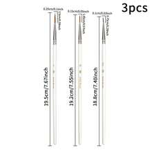 opeth 3/6支装木柄尼龙毛勾线笔套装，精细绘画笔，DIY涂鸦笔，拉花笔 - 彩色 - 查看 8