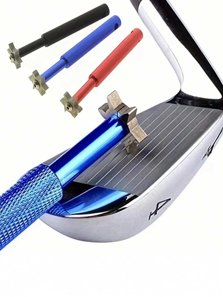 Bộ dụng cụ mài và làm sạch rãnh gậy golf cao cấp - Nâng cao kỹ năng chơi golf của bạn với các rãnh được mài và làm sạch hoàn hảo - Bao gồm 6 đầu thay thế và túi bảo vệ.