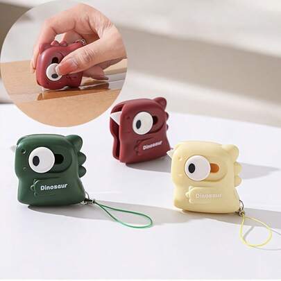 Cartoon Dinosaur Ceramic Magnetic Box Cutter Refrigerator Sticker, Compact & Portable For Unpacking Packages