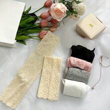 Set de 2 mangas de protección solar de encaje para mujeres - Tela de punto elegante y transpirable, diseño de unicolor adecuado para el verano al aire libre, diseño de manga elegante, estructura de punto - Multicolor - Ver 13