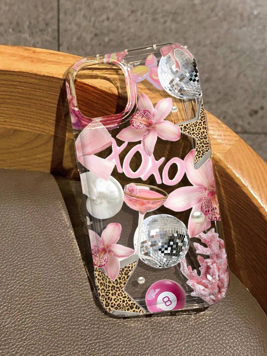 1 chiếc ốp lưng điện thoại chống sốc có túi khí, họa tiết da báo, kiểu ly cocktail, trong suốt, lỗ camera lớn, tương thích với iPhone 17 Air/17 Pro Max/17/16 Plus/15/14/13/12/11/XS Max/XR/7/8 - Nhiều màu - Xem 1