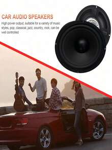 YAIUZGOO 1个汽车改装音响喇叭，6英寸，100W，两分频全频，汽车音响扬声器，重低音超薄改装扬声器 - B - 查看 9