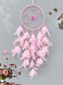 1 pieza Atrapasueños de cristal hecho a mano con mariposa, decoración colgante elegante y creativa, decoración de pared para sala de estar/dormitorio, recuerdo de fiesta festiva, decoración del hogar, estilo bohemio - Multicolor - Ver 16