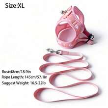 Pink Harness With Anchor Points, Suitable Kittens And Small Dogs. - Pink - View 11