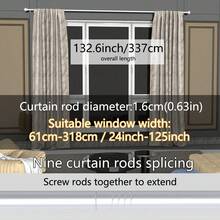 Decorative Rod Head - Silver 132.6 Inches / 337 cm - View 2