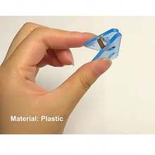 10 piezas de clips de carpeta triangulares multifuncionales de plástico anti-curvatura para organizar archivos de oficina - Multicolor - Ver 10