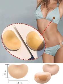 1/2 Pairs Reusable Double-Sided Adhesive Bra Pads - Sticky Bra Pads With Padding - Dress, Bikini Bra Pads - Multicolor - View 2