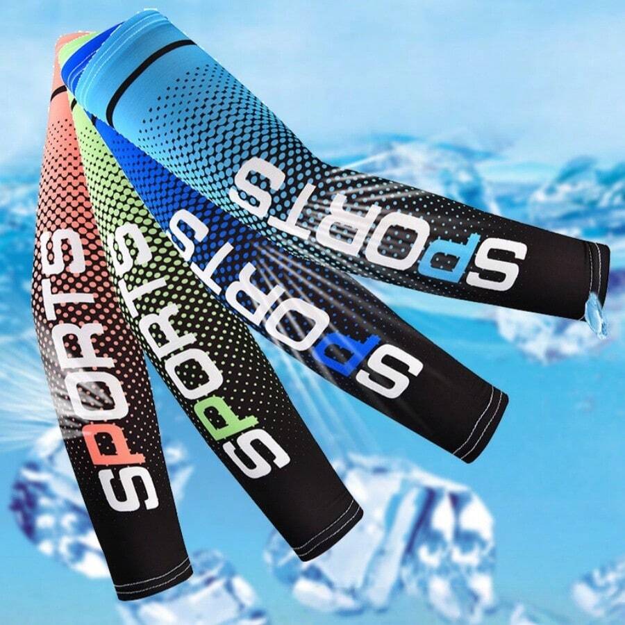 3 paires de manchettes de bras pour le cyclisme et le fitness d'été, protection UV, manchettes de glace, protège-bras anti-UV - A - Voir 1