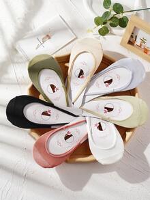 1/3/5双装女士隐形船袜，半掌绑带夏季隐形袜，薄款隐形高跟袜 - 彩色 - 查看 5