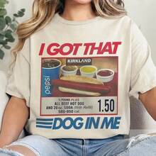 [Graphic Tee] 100% Cotton I Got That Dog In Me, Keep 150 Dank Meme Shirt, Costco Hot Dog Combo Shirt, Out Of Pocket Humor Shirt, 4th Of July Outfits For Women, 4th Of July, 4th Of July Shirt, 4th Of July Shirt For Women, T Shirts For Men Womenswear Apparel, Spring Tops, Summer Camisas, Autumn Short Sleeves Camiseta, S-7XL T-Shirt For All Body Types, Perfect For Dates, Outdoor Activities And Casual Wear - 杏色 - 查看 1